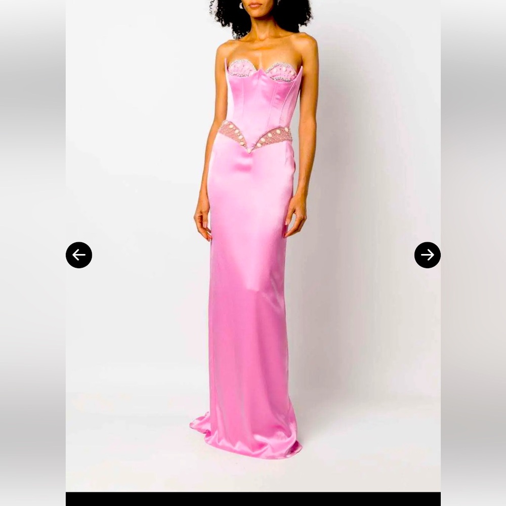 Christina Savelescu Pink Crystal Gown Size 34  XS Retail $3600 Current Season
